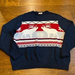 Y2K Vintage Dockers Mens Moose Sweater